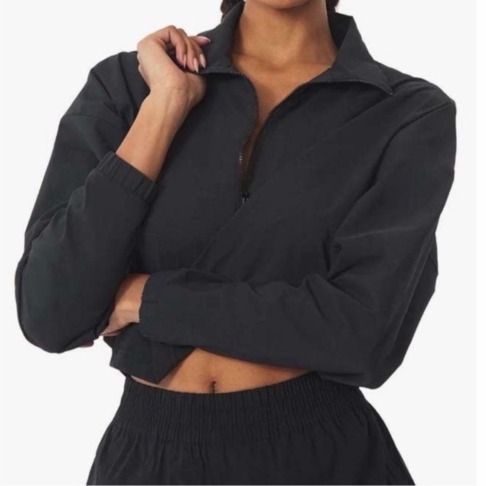 WeWoreWhat Cropped Quarter Zip Pullover